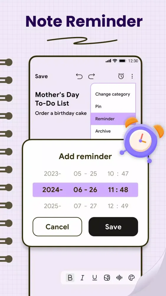 Notes, Notepad & Memo Calendar Screenshots