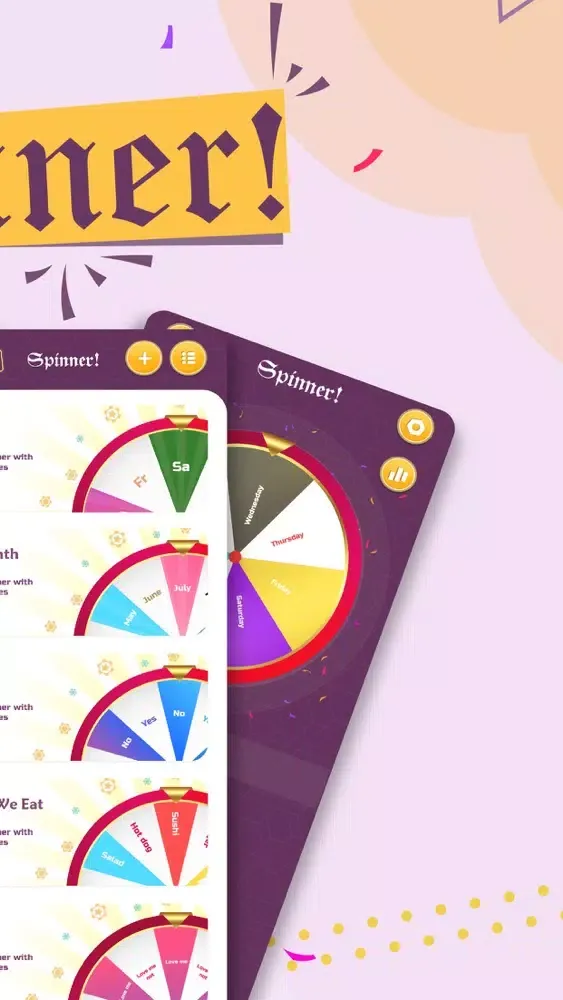 Ảnh chụp màn hình của Spinner - Decision maker wheel