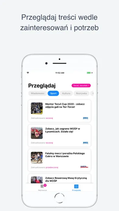 Ảnh chụp màn hình của Nowości Dziennik Toruński