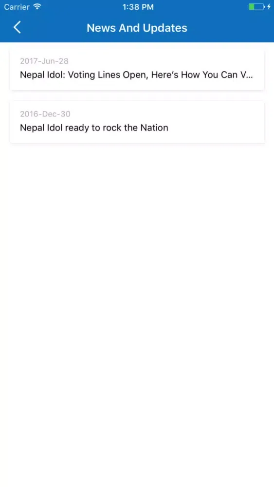 Captures d'écran de Nepal Idol