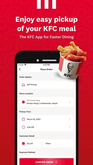 Ảnh chụp màn hình của KFC Nepal - Ordering App