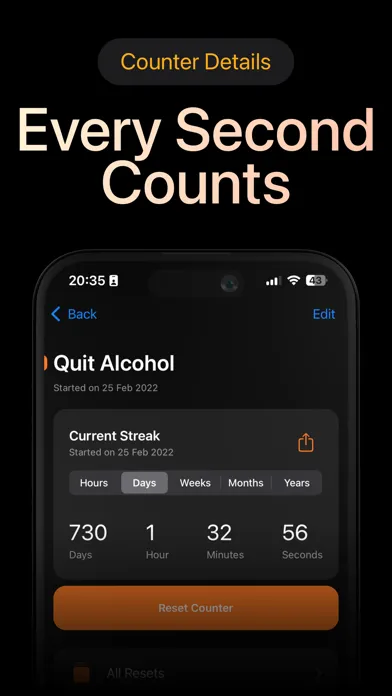 تصاویر Days Since: Quit Habit Tracker