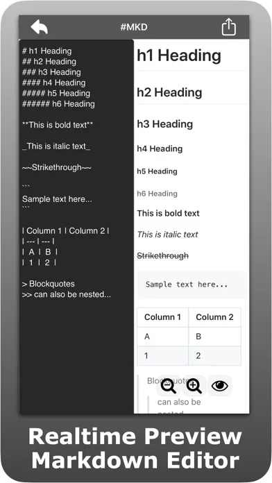 Markdown Editor - #MKD سکرین شاٹس