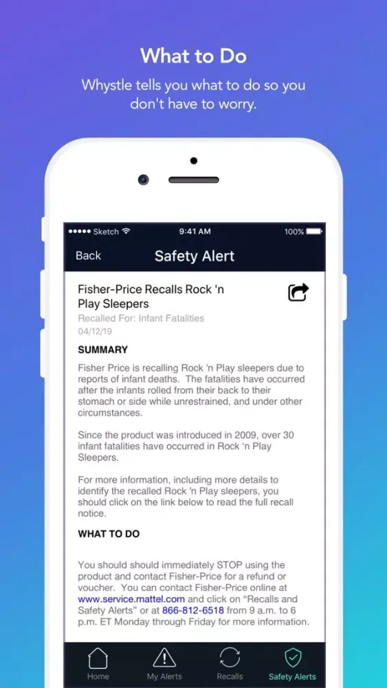 Whystle: Recalls & Safety Info Ekran Görüntüleri