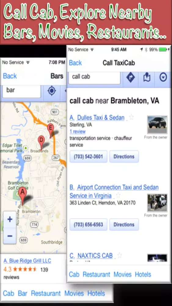 Screenshot di Social Tip Tap - Engage in a social dining experience with free tip calculator, share experience with Instagram, Pinterest, Twitter and Facebook, call cab, find nearby bars and restaurants