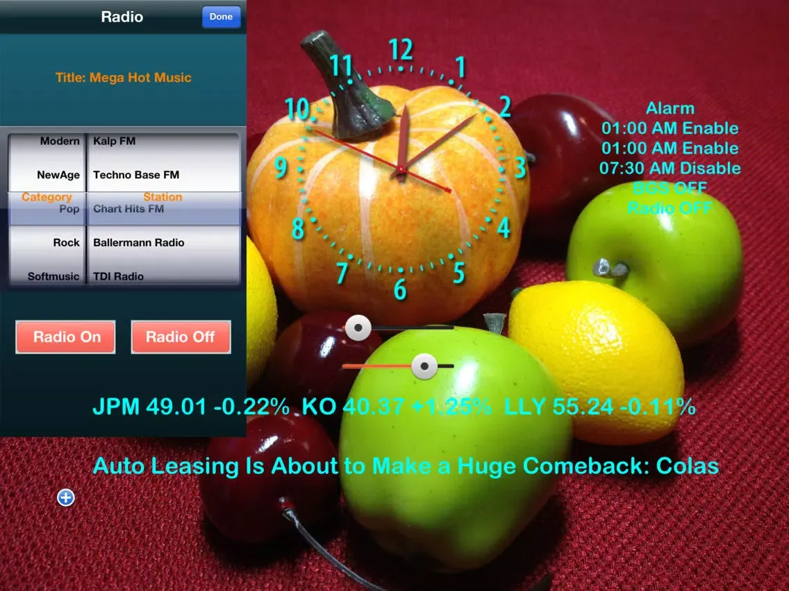 Free Radio Music Alarm Clock Set iPad  Screenshots