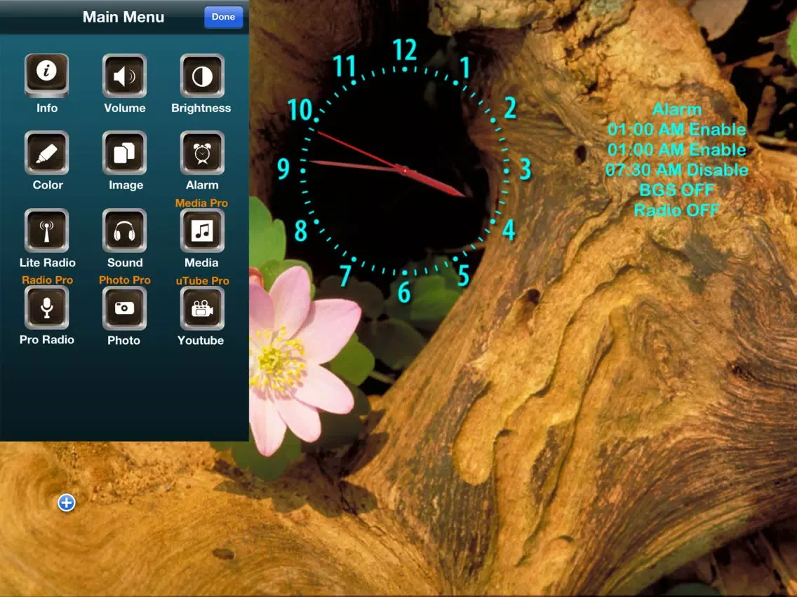 Free Radio Music Alarm Clock Set iPad  Screenshots