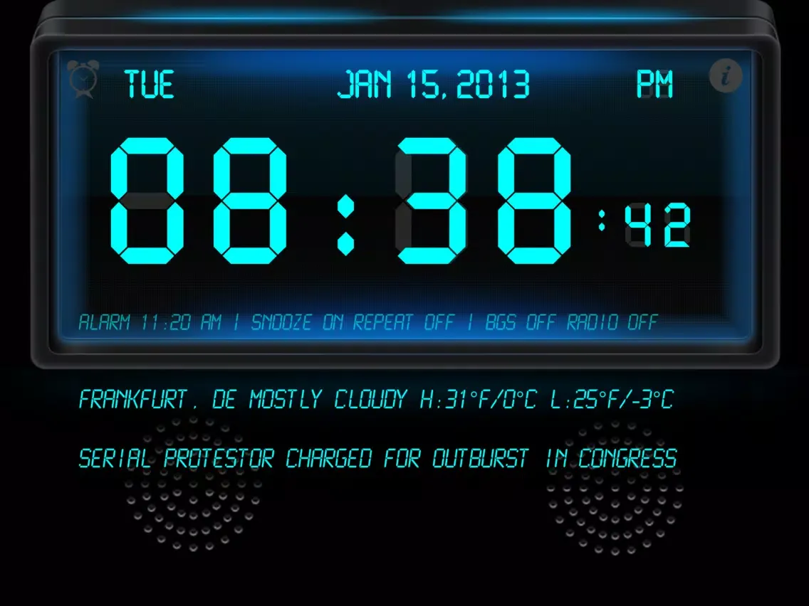 News Alarm Clock Radio - Free iPad  Ekran Görüntüleri