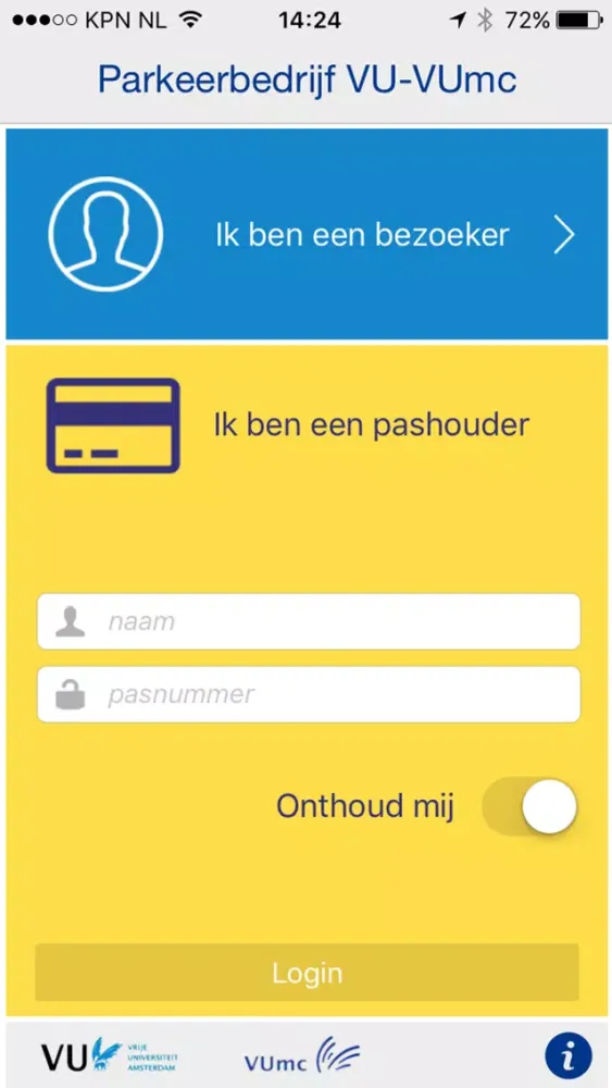 Parkeren VU-Vumc 스크린샷