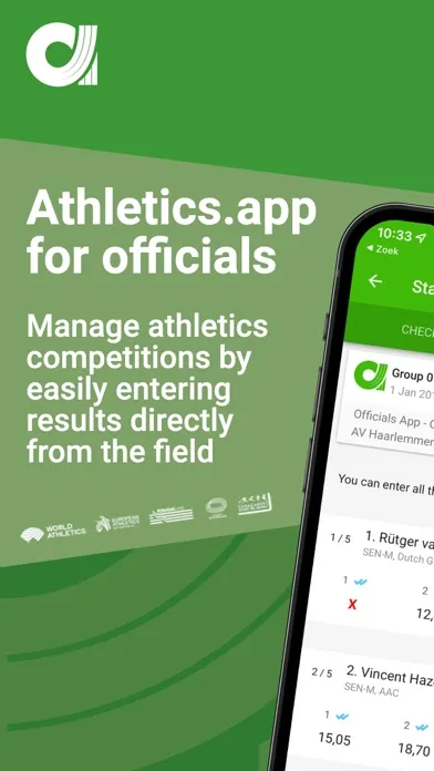 Athletics.app Jury-app Ekran Görüntüleri