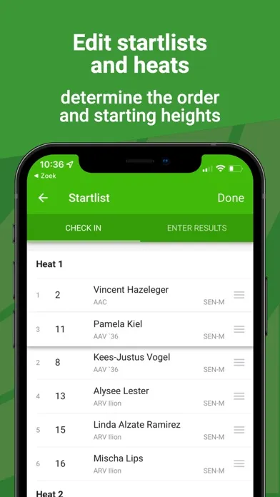 Athletics.app Jury-app Ekran Görüntüleri