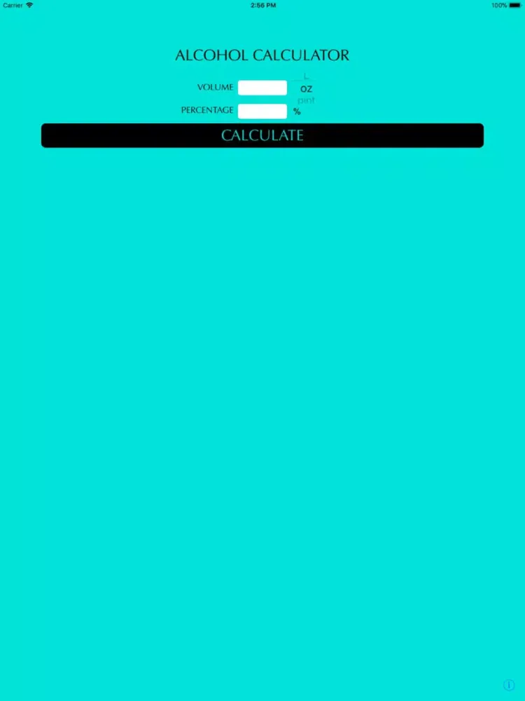 تصاویر alcohol units calculator iPad 