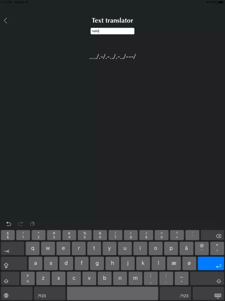 Real-time morse translator iPad  Screenshots