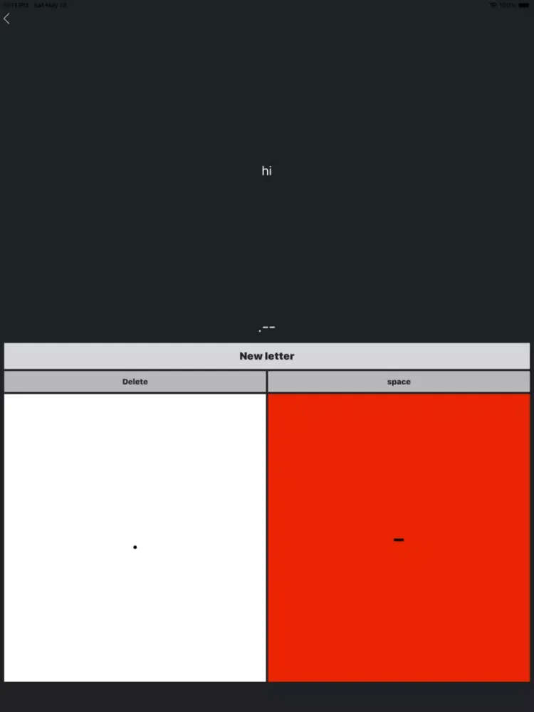 Real-time morse translator iPad  Screenshots