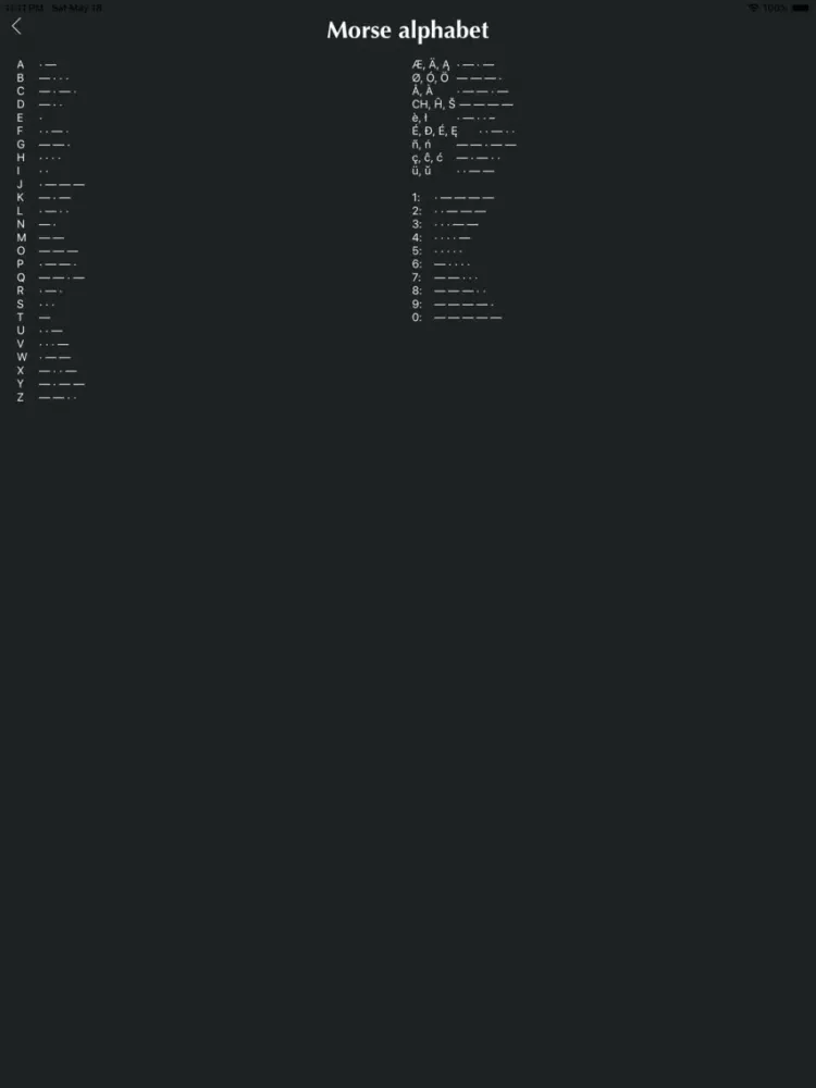 Real-time morse translator iPad  Screenshots