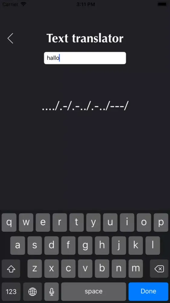 Real-time morse translator Screenshots