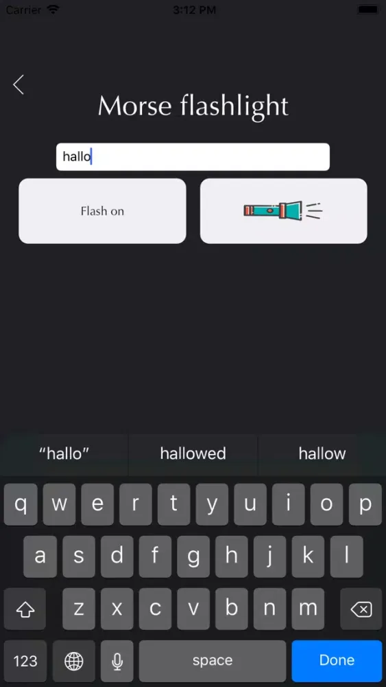 Real-time morse translator Screenshots