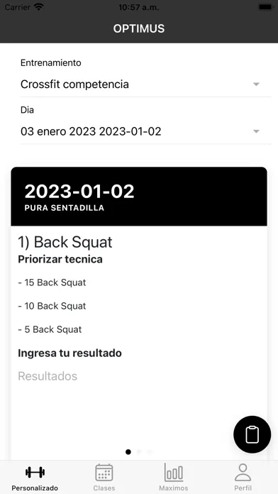 Capturas de pantalla de Optimus Trainning
