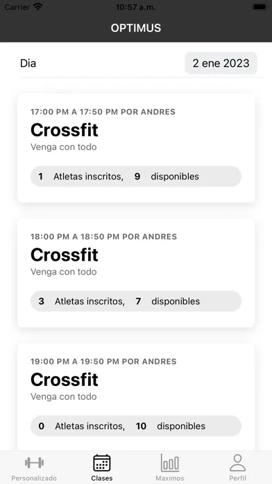 Capturas de pantalla de Optimus Trainning