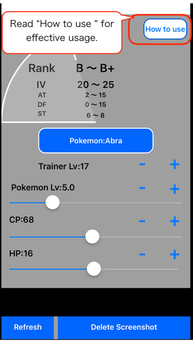 Screenshot di IV Calculator Z for PokemonGO