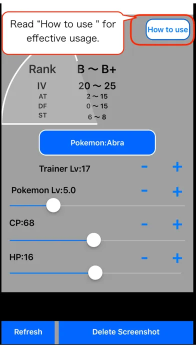 IV Calculator Z for PokemonGO 스크린샷