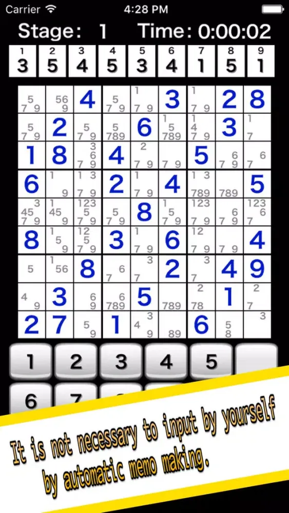 ภาพหน้าจอของ Number Place 1,000