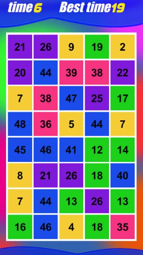 Number down Color Screenshots