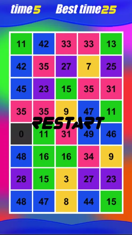 Number down Color Screenshots