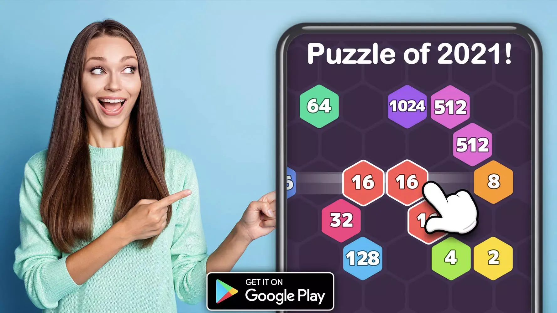 2048 Hexagon-Number Merge Game Screenshots