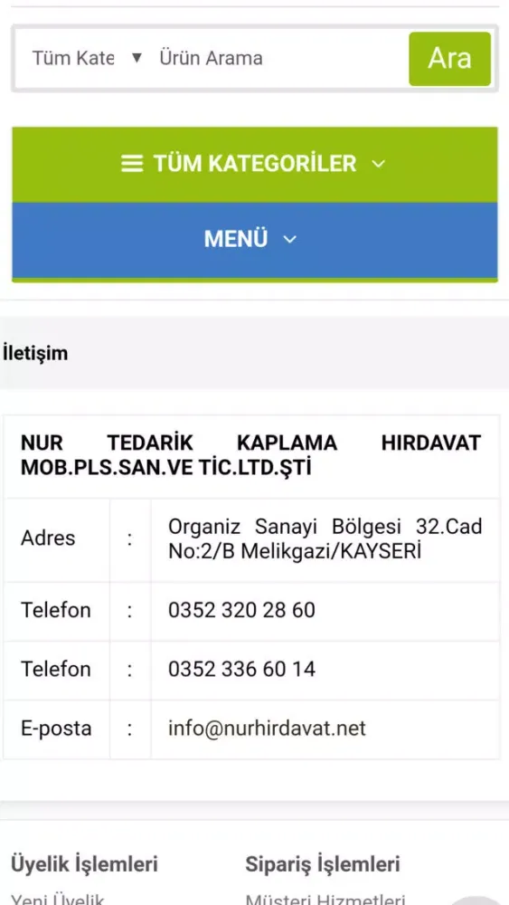 Zrzuty ekranu Nur Hırdavat
