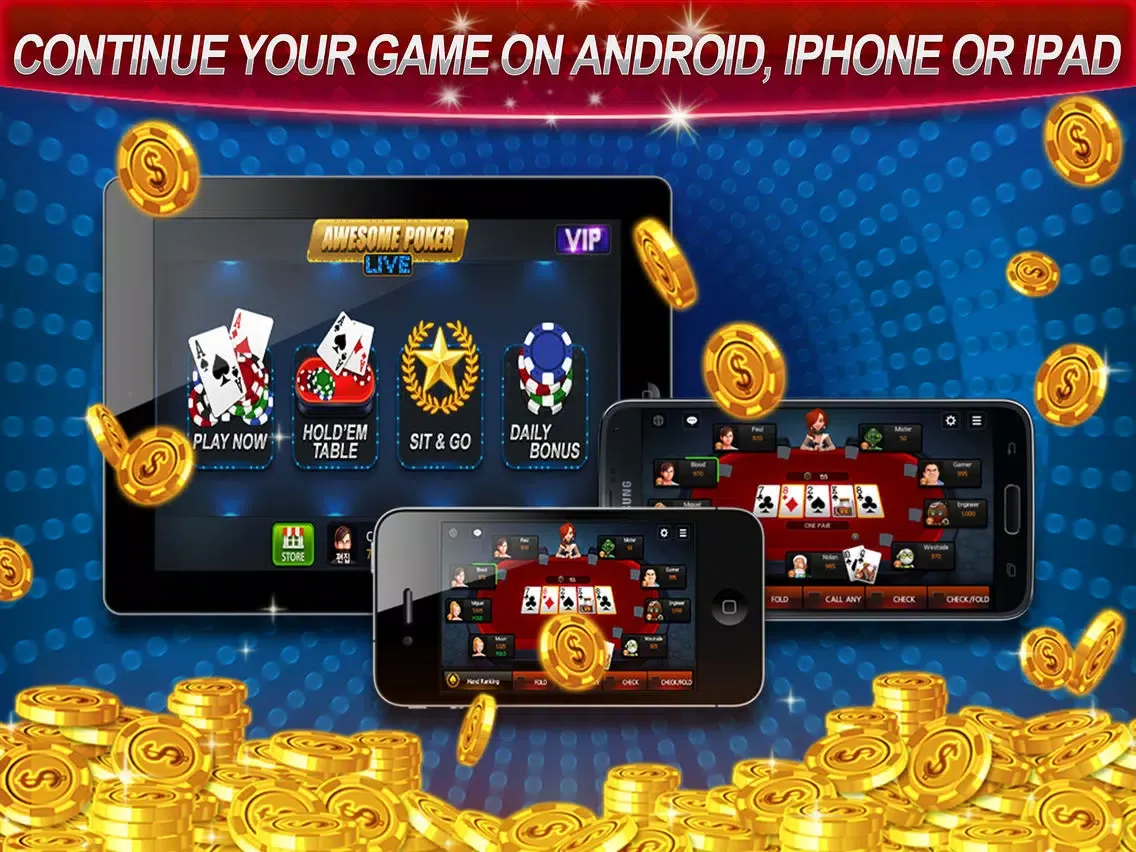 Awesome Poker - Texas Holdem iPad  Screenshots
