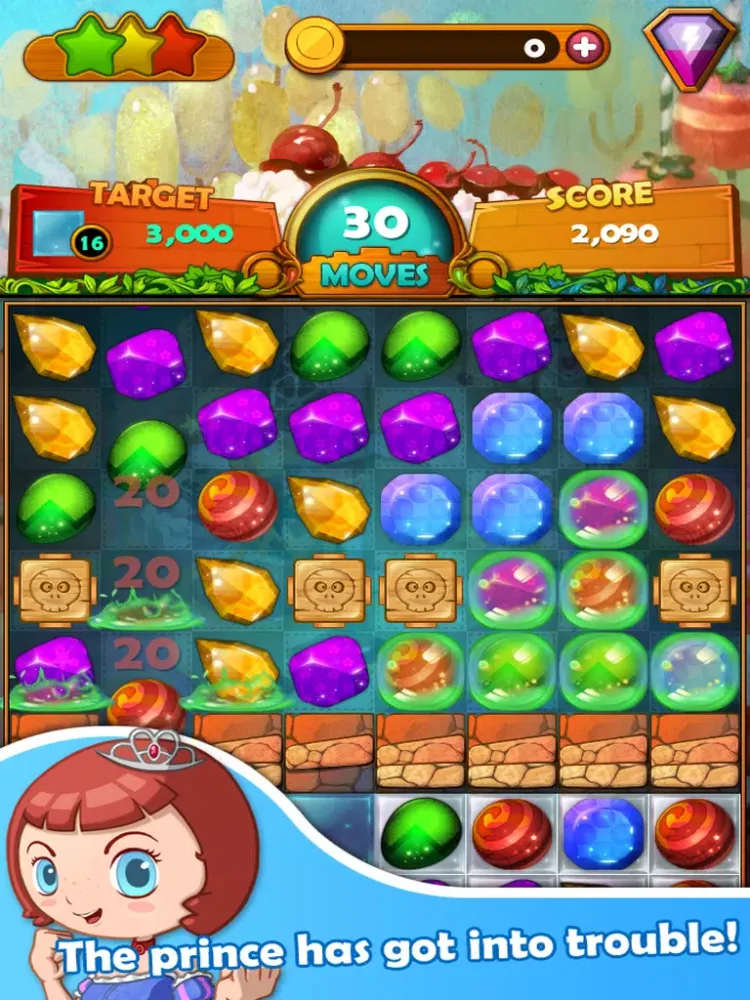 Gem Gem Blitz - match 3 game iPad  Screenshots