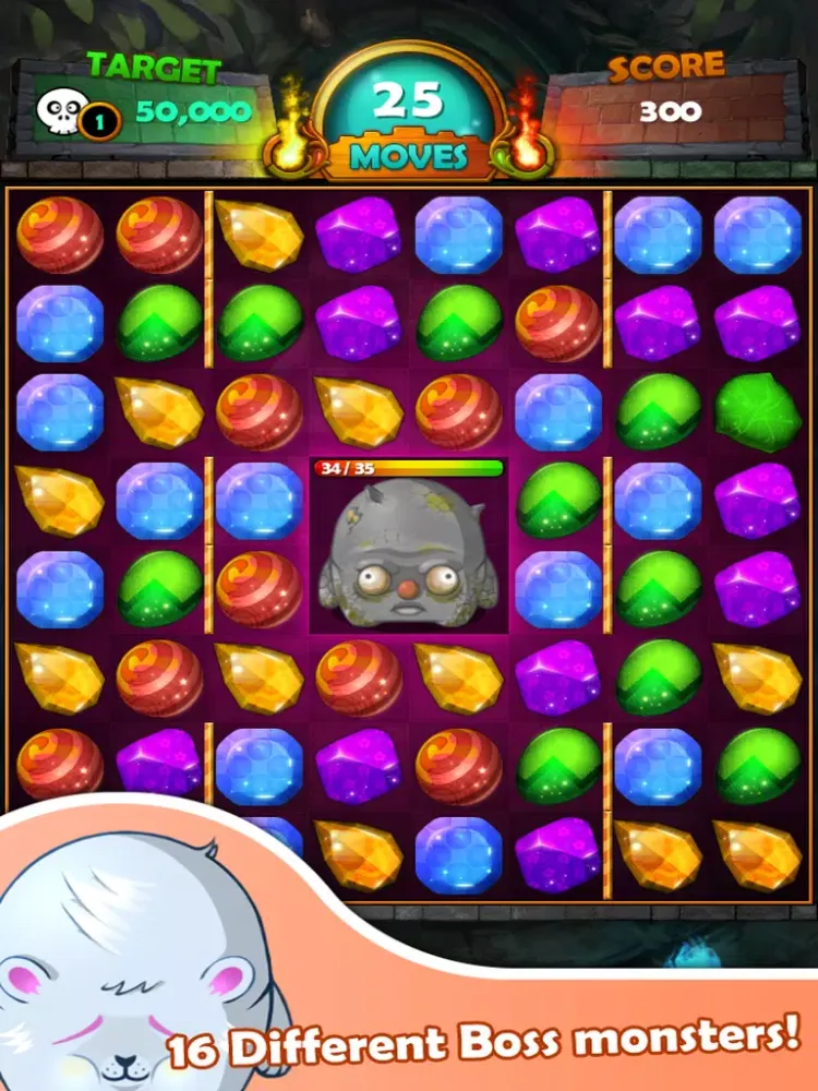 Gem Gem Blitz - match 3 game iPad  Screenshots