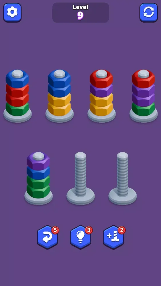 Tangkapan layar Nuts Sort Master