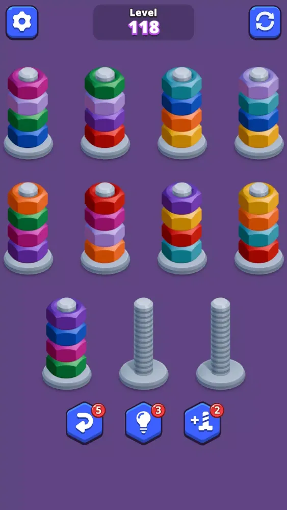 Tangkapan layar Nuts Sort Master