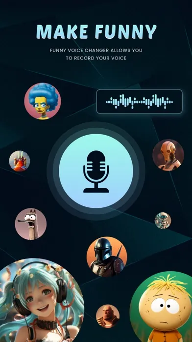 Capturas de tela do AI Voice Changer Funny Effects