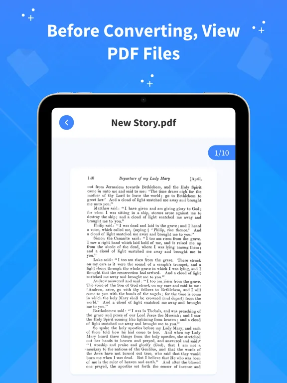 Capturas de tela do PDF Convert - Word to PDF iPad 