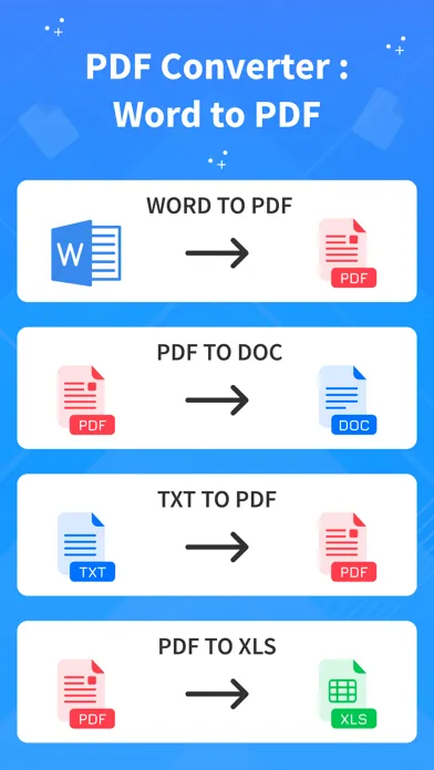 Capturas de tela do PDF Convert - Word to PDF