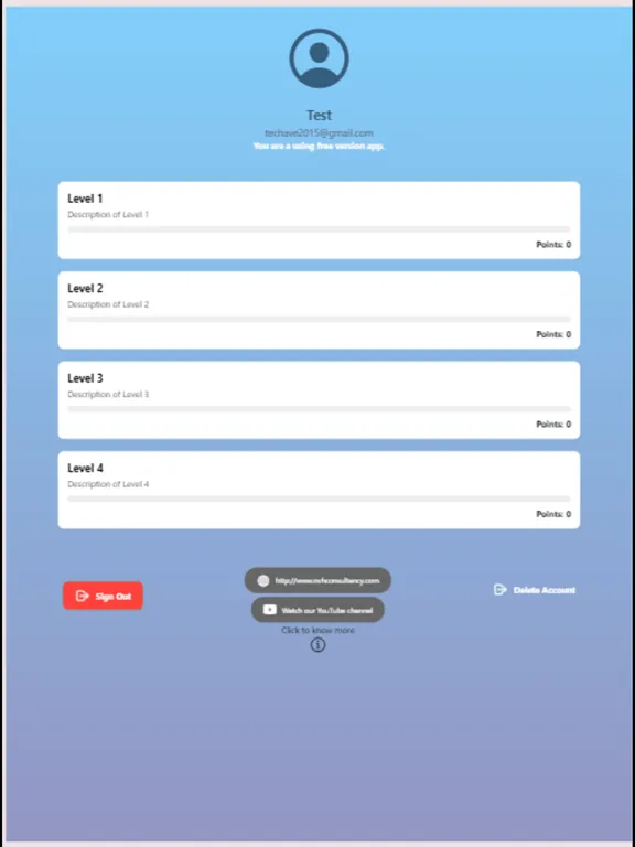 Ảnh chụp màn hình của NVH Training iPad 