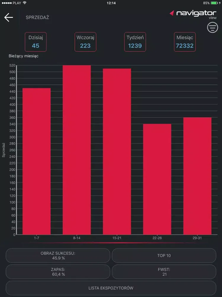 Zrzuty ekranu Navigator View iPad 