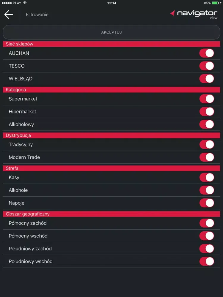 Zrzuty ekranu Navigator View iPad 