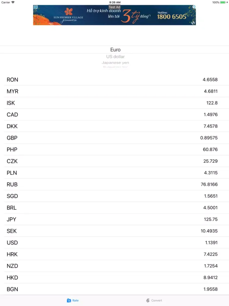 Exchange-Convert Rate iPad  Screenshots