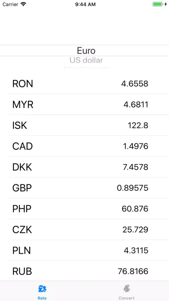 Exchange-Convert Rate Screenshots