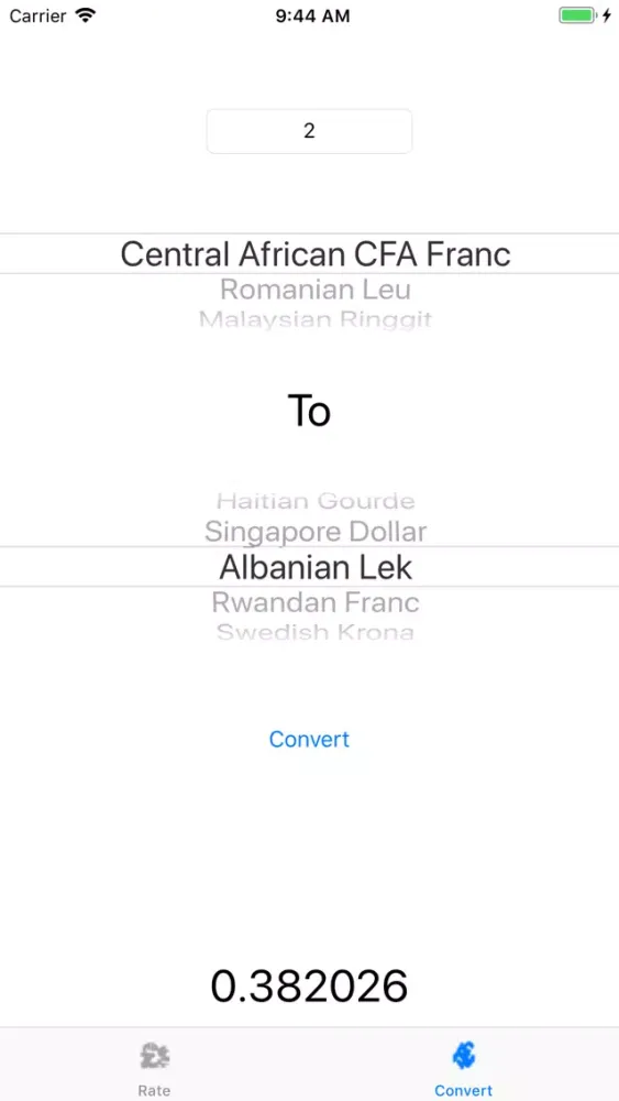 Exchange-Convert Rate Screenshots