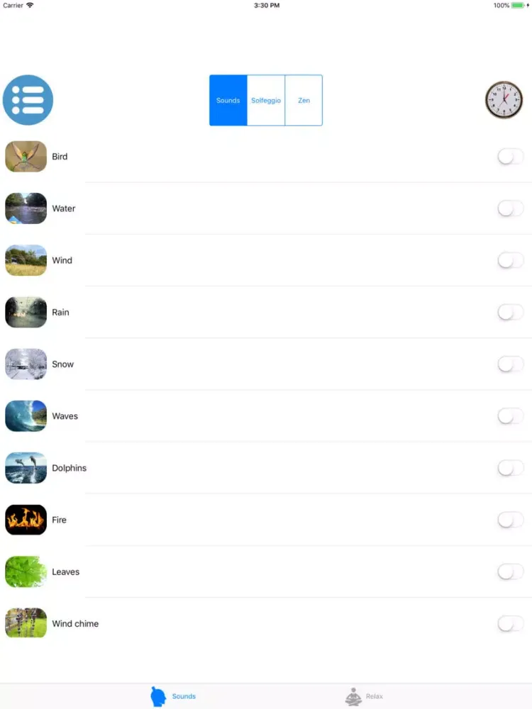 Capturas de tela do Sound and Relax iPad 