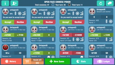 Open Face Chinese Poker (OFC) Ekran Görüntüleri
