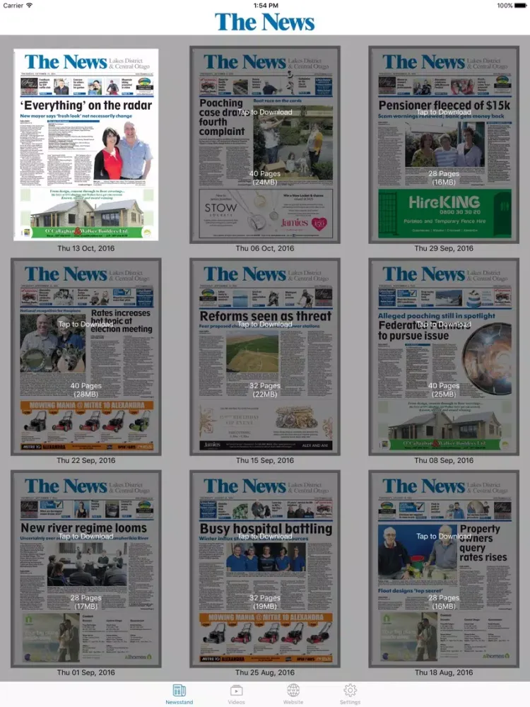 The News iPad  Screenshots