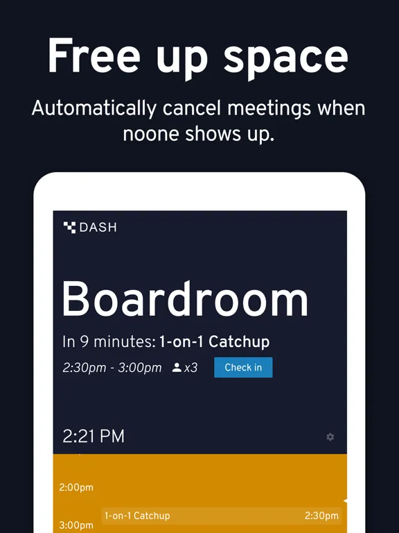 Dash - meeting room display iPad  스크린샷