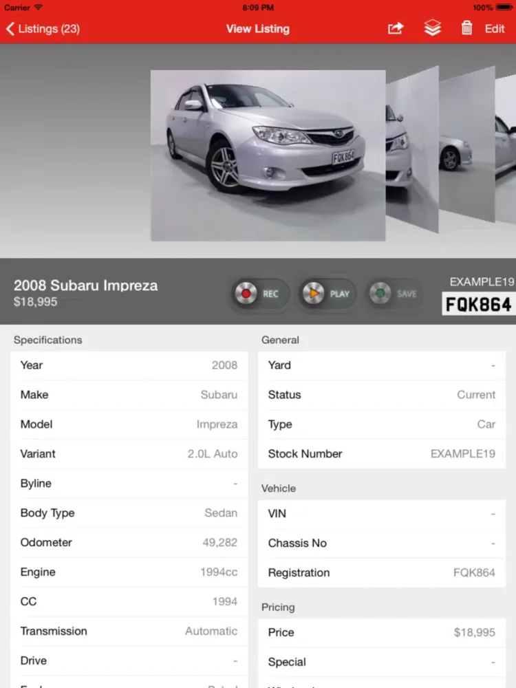 Capturas de pantalla de AutoPlay Automotive iPad 