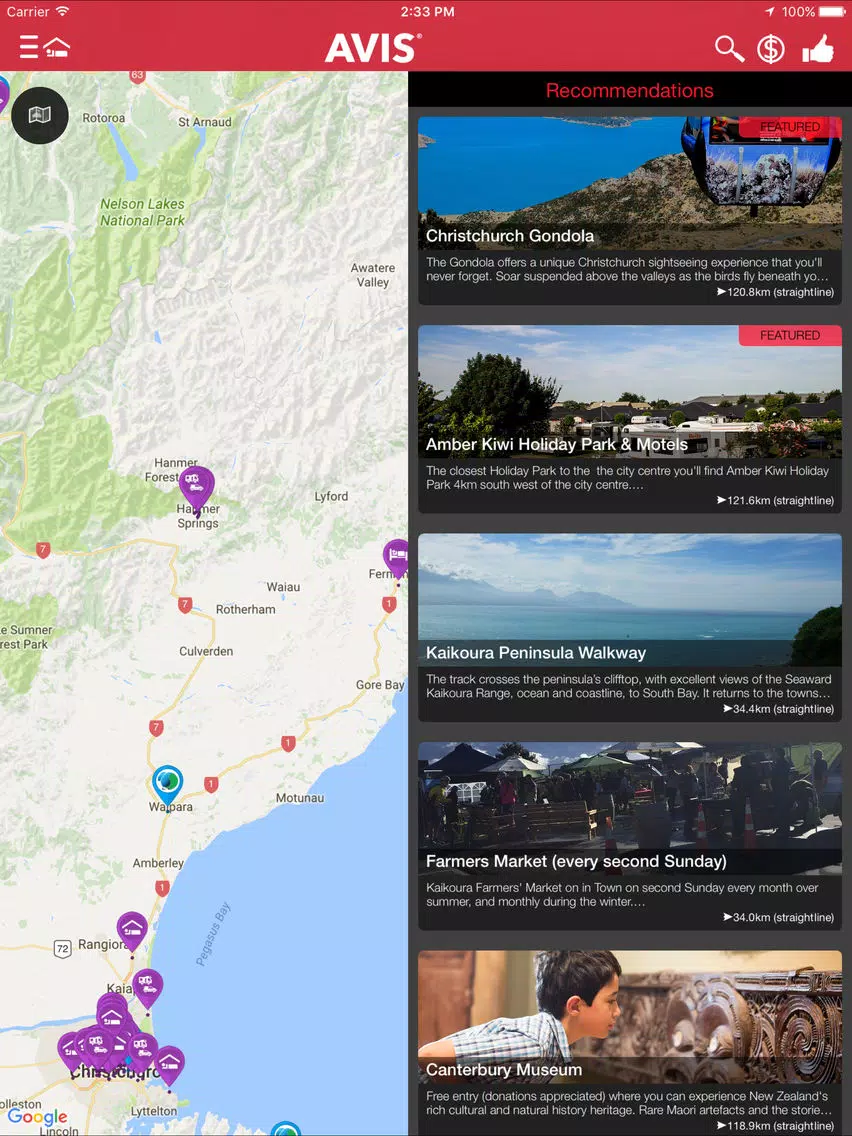 AVIS NZ Travel iPad  Ekran Görüntüleri